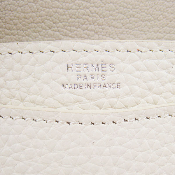 7A Hermes Togo Leather Messenger Bag Off-White With Silver Hardware H021 Replica